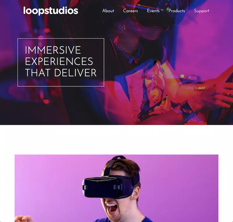 loop studios website preview